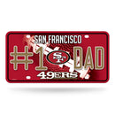 # 1 Dad 49ers Metal Tag