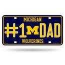 #1 Dad Michigan Metal Tag