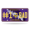 # 1 Dad Vikings Metal Tag