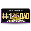 #1 Dad Lakers Metal Tag
