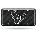 Texans - Carbon Fiber Design - Metal Auto Tag