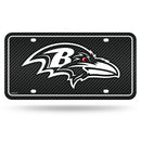 Ravens - Carbon Fiber Design - Metal Auto Tag