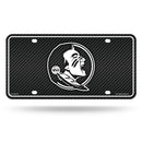 Florida State - Carbon Fiber Design - Metal Auto Tag