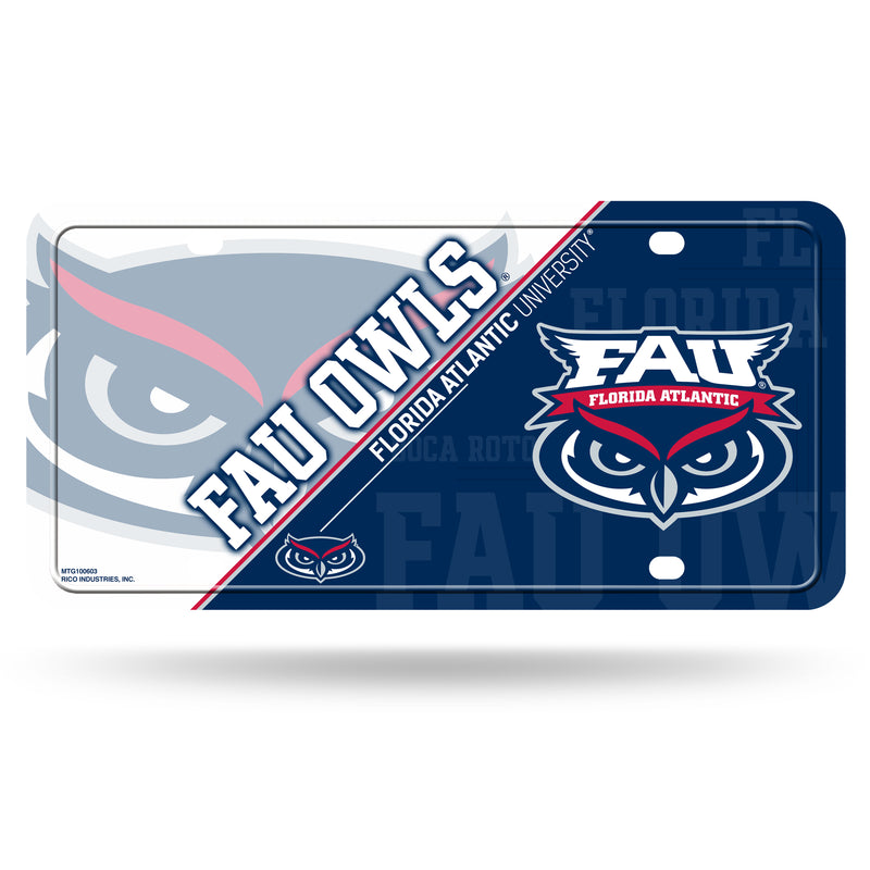 Florida Atlantic Metal Auto Tag