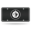 Jets - Win - Carbon Fiber Design - Metal Auto Tag