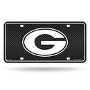 Georgia University - Carbon Fiber Design - Metal Auto Tag