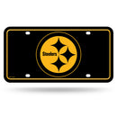 Steelers - Yellow Logo On Black Background - Metal Tag