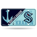 Seattle Kraken Split Design Metal Auto Tag