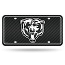 Bears - Carbon Fiber Design - Metal Auto Tag