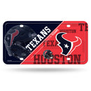 Houston Texans Metal Auto Tag - Split Design