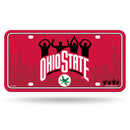 Ohio State Buckeyes O-H-I-O Hand Sign Metal Auto Tag
