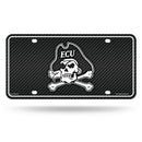 East Carolina - Carbon Fiber Design - Metal Auto Tag