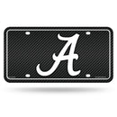 Alabama University - Carbon Fiber Design - Metal Auto Tag