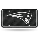 Patriots - Carbon Fiber Design - Metal Auto Tag