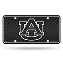 Auburn - Carbon Fiber Design - Metal Auto Tag