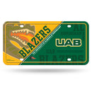 UAB Blazers Split Design Metal Auto Tag