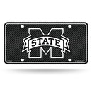 Mississippi State - Carbon Fiber Design - Metal Auto Tag