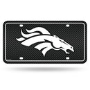 Broncos - Carbon Fiber Design - Metal Auto Tag
