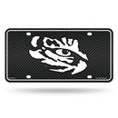 Lsu Louisiana State University - Carbon Fiber Design - Metal Auto Tag