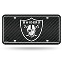 Raiders - Carbon Fiber Design - Metal Auto Tag