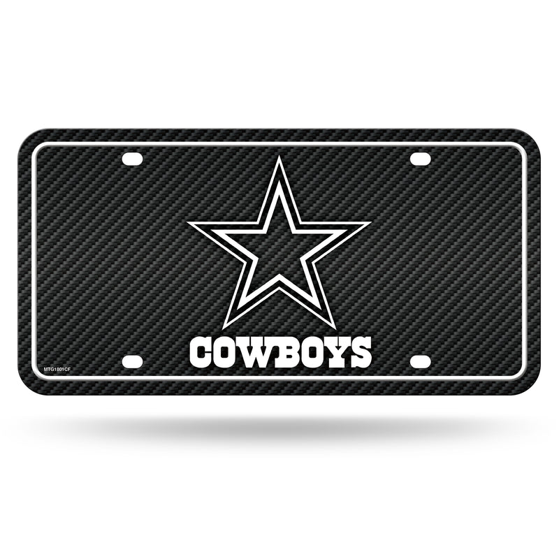Cowboys - Carbon Fiber Design - Metal Auto Tag