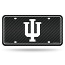 Indiana University Carbon Fiber Design Metal Auto Tag