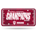 Indiana University 2026 Football National Champions Metal Auto Tag