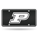 Purdue - Carbon Fiber Design - Metal Auto Tag