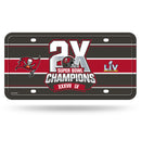 Buccaneers 2 Time Super Bowl Champs Metal Tag