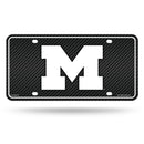 Michigan University - Carbon Fiber Design - Metal Auto Tag