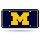 Michigan University Gold "M" On Navy Bkg Metal Auto Tag