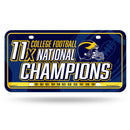 Michigan University 11 Time College Football Champs Metal Auto Tag