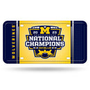 Michigan Wolverines 2023-24 CFP National Champions Metal Auto Tag