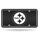 Steelers - Carbon Fiber Design - Metal Auto Tag
