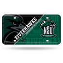 Northeastern State RiverHawks Split Design Metal Auto Tag