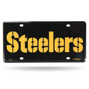 Steelers Wordmark Metal Tag (Black)