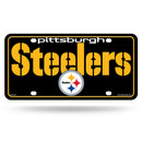 Steelers Metal Auto Tag - Large Wordmark