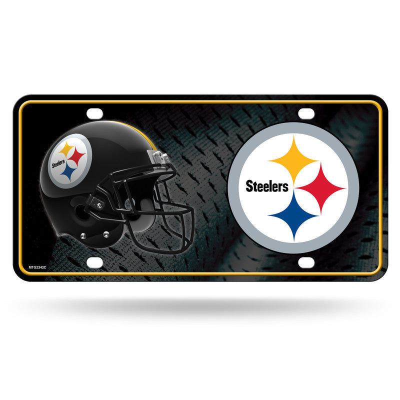 Steelers Metal Auto Tag - Helmet/Primary