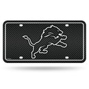 Lions - Carbon Fiber Design - Metal Auto Tag