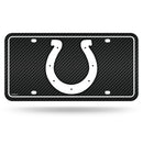 Colts - Carbon Fiber Design - Metal Auto Tag