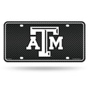 Texas A&M - Carbon Fiber Design - Metal Auto Tag
