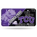 Tcu Metal License Plate