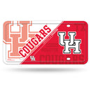 Houston Cougars Split Design Metal Auto Tag