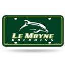 Le Moyne Dolphins Metal Auto Tag