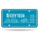 City Tech Yellow Jackets Metal Auto Tag