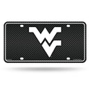 West Virginia University - Carbon Fiber Design - Metal Auto Tag