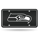 Seahawks - Carbon Fiber Design - Metal Auto Tag