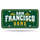 San Francisco Dons Metal Auto Tag