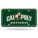 Cal Poly Mustangs Metal Auto Tag