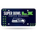 Seattle Seahawks 2026 Super Bowl LX Bound Metal Auto Tag